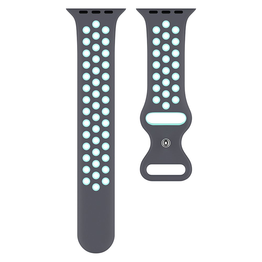 ColorPop Sportarmband Dual-Color Apple Watch 42/41/40/38 mm (M/L) Grå/Teal