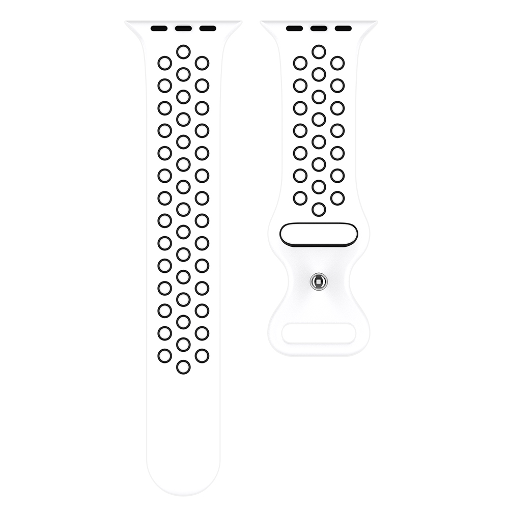 ColorPop Sportarmband Dual-Color Apple Watch 42/41/40/38 mm (S/M) Vit/Svart