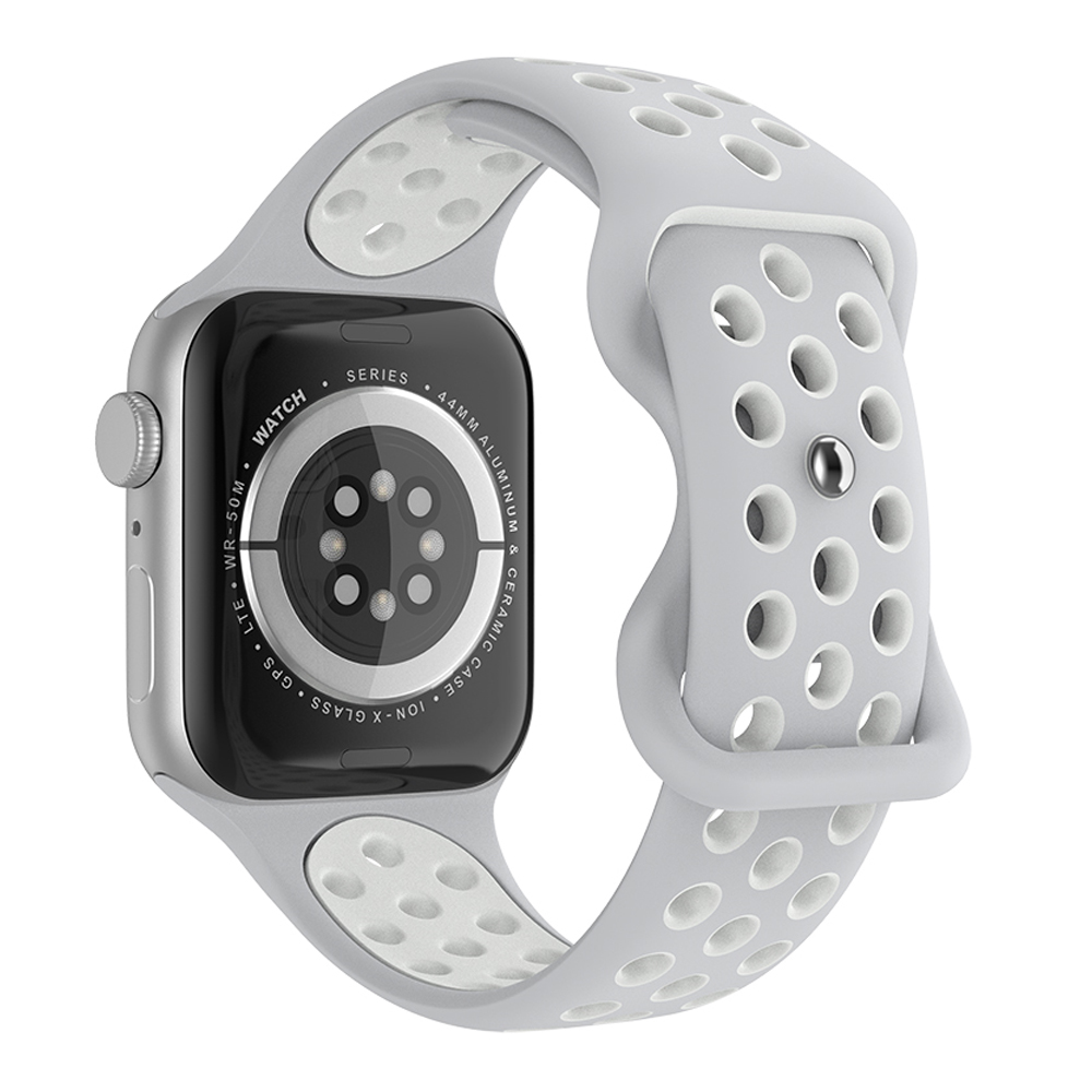 ColorPop Sportarmband Dual-Color Apple Watch 42/41/40/38 mm (S/M) Grå/Vit