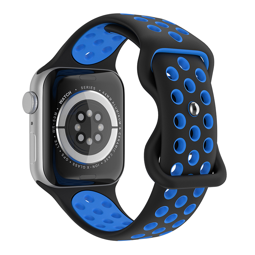 ColorPop Sportarmband Dual-Color Apple Watch 42/41/40/38 mm (S/M) Svart/Blå