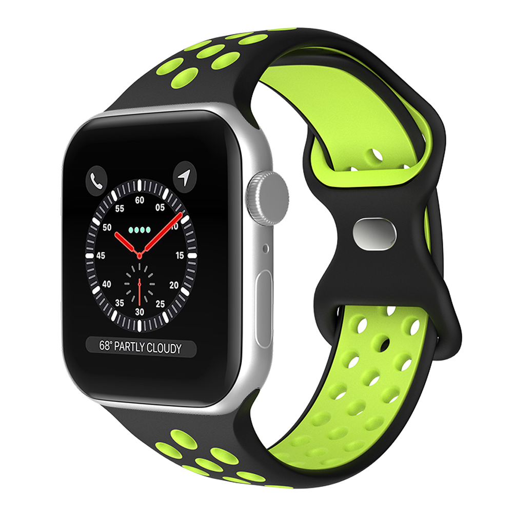 ColorPop Sportarmband Dual-Color Apple Watch 42/41/40/38 mm (S/M) Svart/Gul