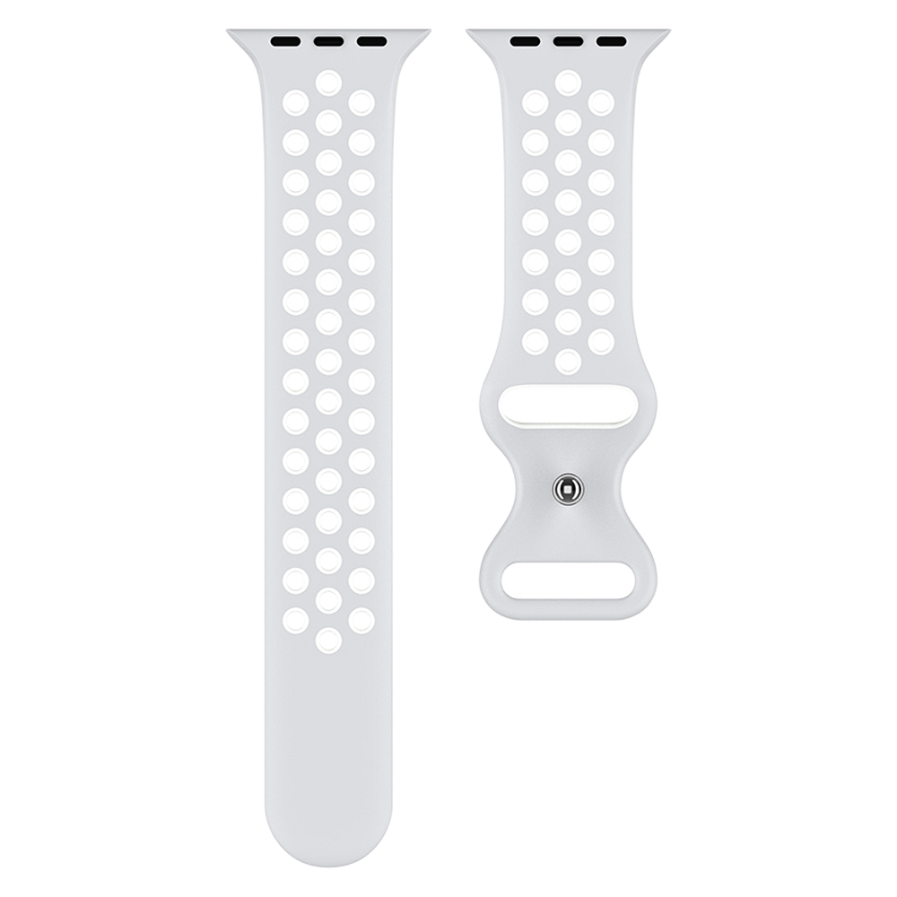 ColorPop Sportarmband Dual-Color Apple Watch 42/44/45/46/49 mm (M/L) Grå/Vit