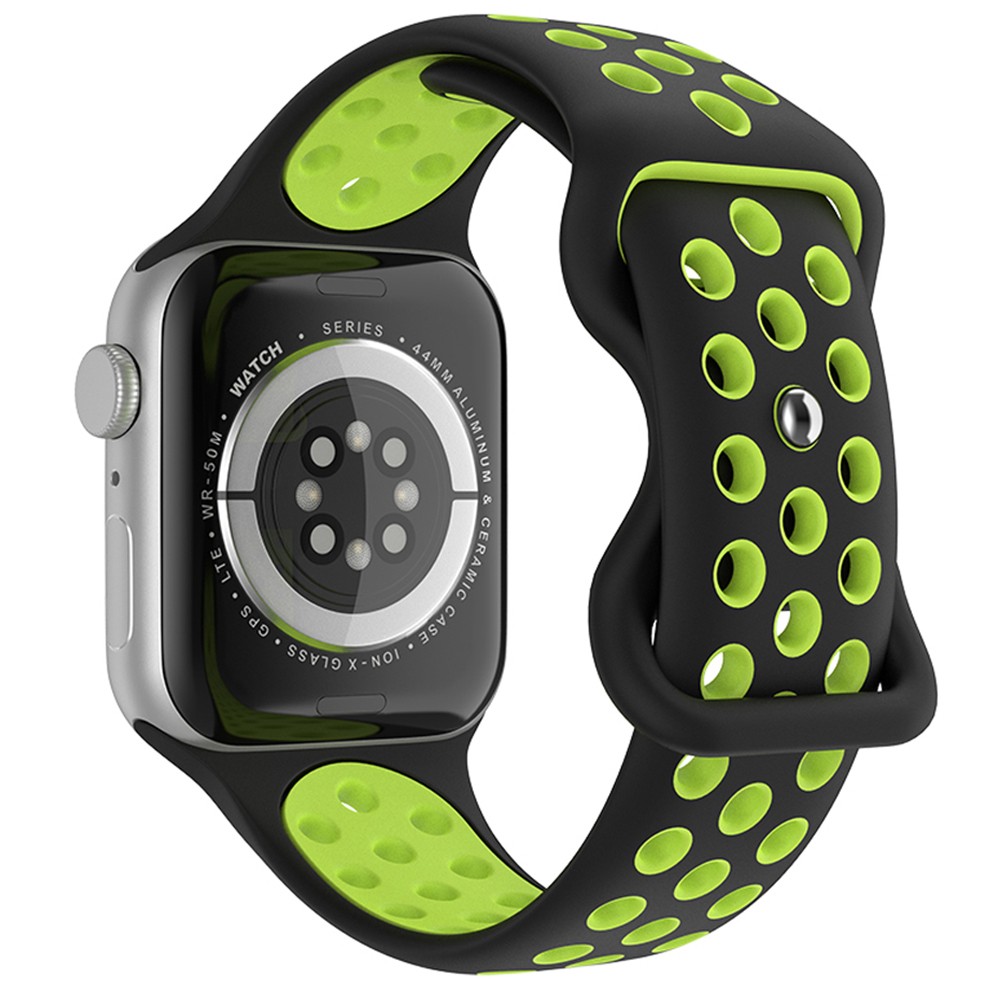 ColorPop Sportarmband Dual-Color Apple Watch 42/44/45/46/49 mm (M/L) Svart/Gul