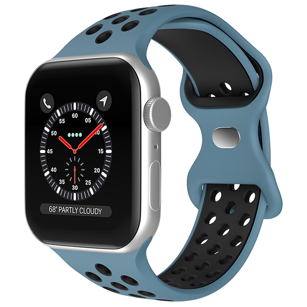 ColorPop Sportarmband Dual-Color Apple Watch 42/44/45/46/49 mm (M/L) Blå/Svart