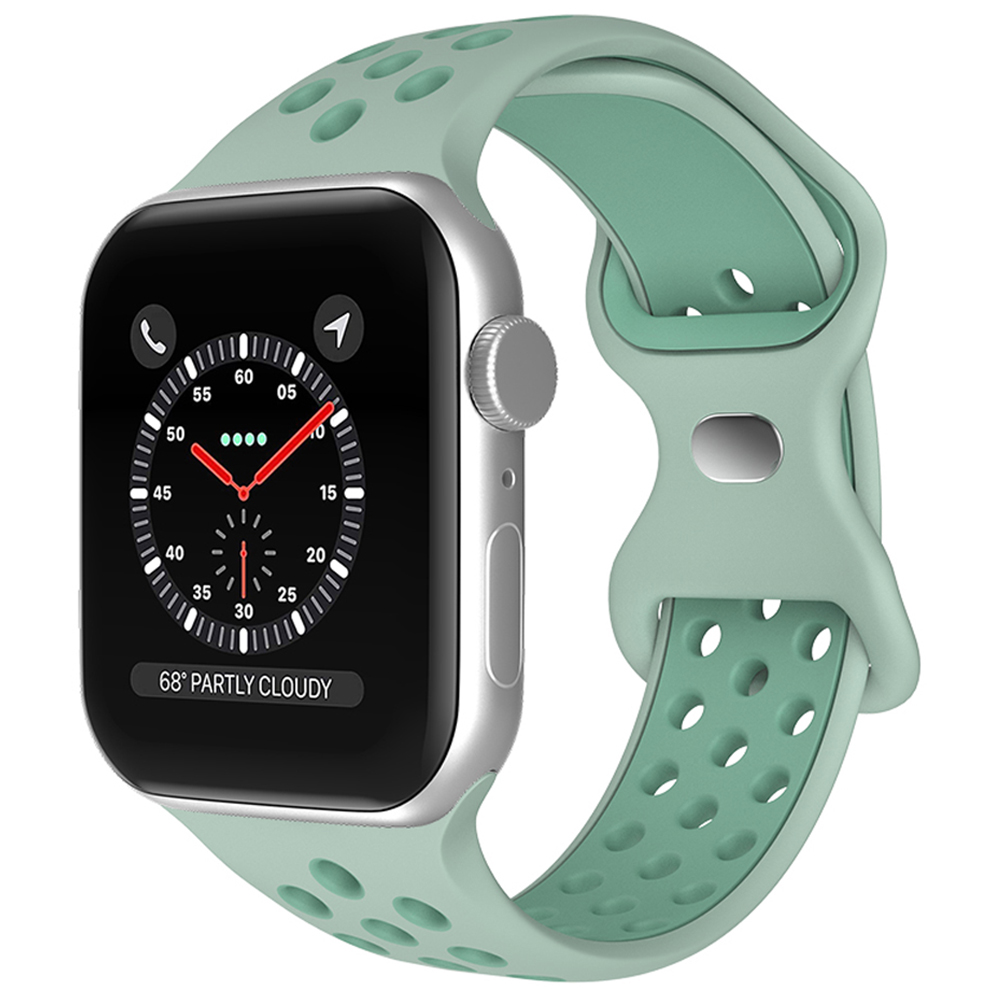 ColorPop Sportarmband Dual-Color Apple Watch 42/44/45/46/49 mm (M/L) Grön