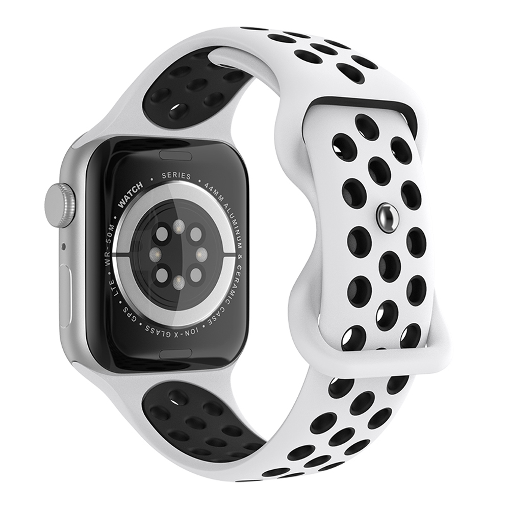 ColorPop Sportarmband Dual-Color Apple Watch 42/44/45/46/49 mm (S/M) Vit/Svart
