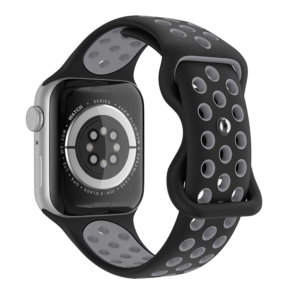 ColorPop Sportarmband Dual-Color Apple Watch 42/44/45/46/49 mm (S/M) Svart/Grå
