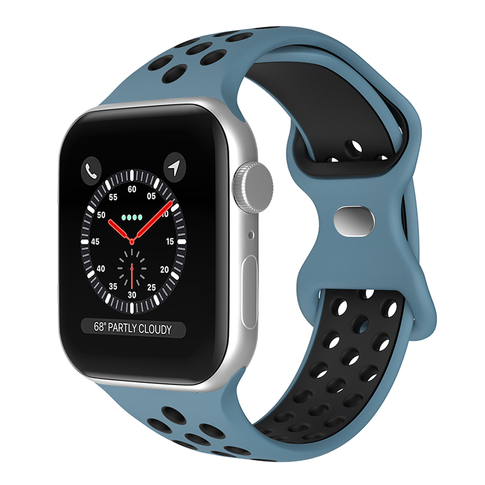 ColorPop Sportarmband Dual-Color Apple Watch 42/44/45/46/49 mm (S/M) Blå/Svart