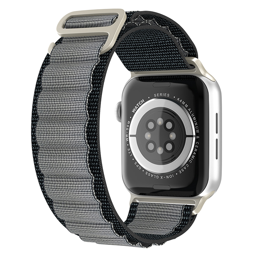 ColorPop Apple Watch 42/44/45/46/49 mm Armband Alpine Pro Loop Svart/Grå