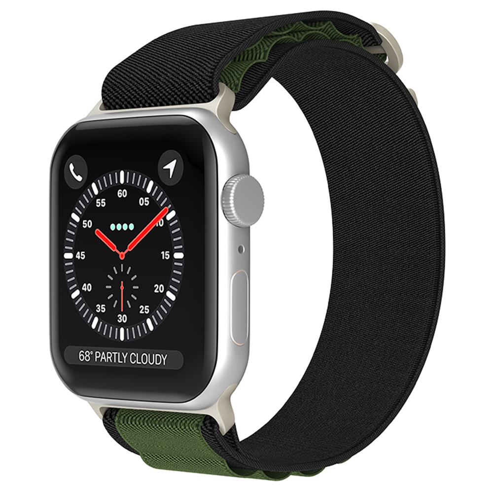 ColorPop Apple Watch 38/40/41/42 mm Armband Alpine Pro Loop Svart/Grön