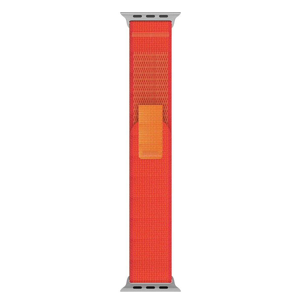 ColorPop Apple Watch 42/44/45/46/49 mm Armband Nylon Trail Loop Orangeröd