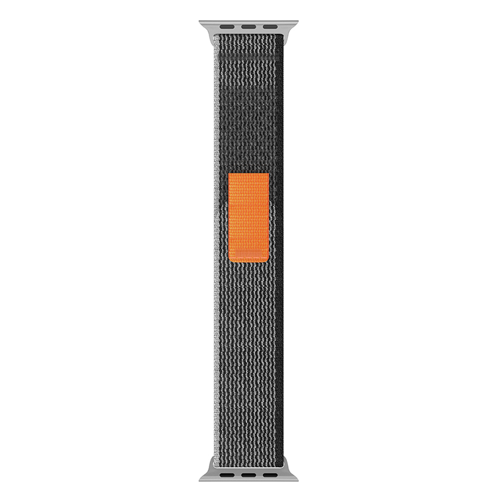 ColorPop Apple Watch 42/44/45/46/49 mm Armband Nylon Trail Loop Svart/Grå