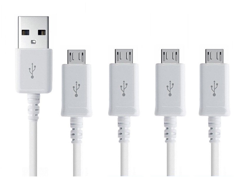  4-Pack - 3 Meter Micro-USB Laddningskabel Samsung/Sony/Huawei/LG