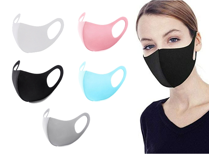  [ 2-PACK ] - Tvättbar Mask / Munskydd / Ansiktsmask - Grå