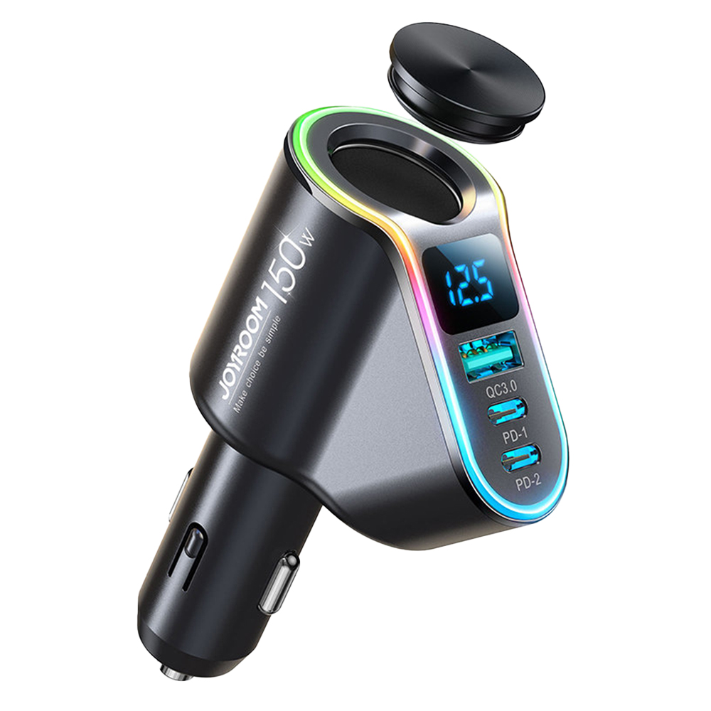 JOYROOM Joyroom 150W Billaddare 4in1 USB-A / 2x USB-C PD Svart