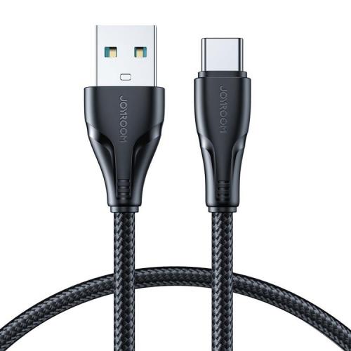 JOYROOM Joyroom 25 cm 2.4A USB-C Nylon Laddningskabel Svart
