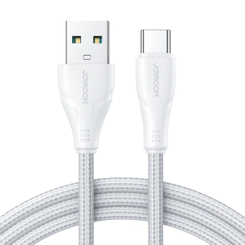 JOYROOM Joyroom 3m 3A USB-C Nylon Laddningskabel Vit