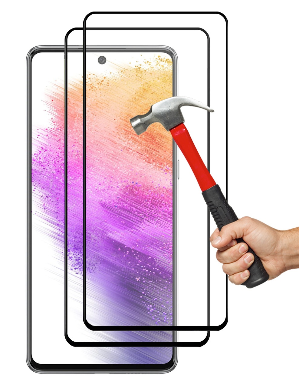  [2-Pack] Samsung A54 5G Heltäckande Skärmskydd i Härdat Glas