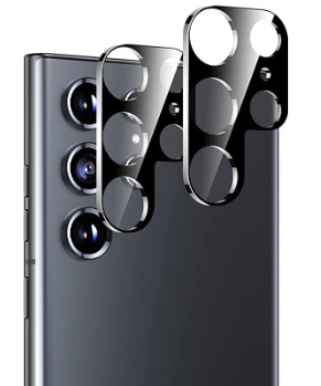  2-Pack Samsung S23 Ultra Linsskydd I Härdat Glas - Svart