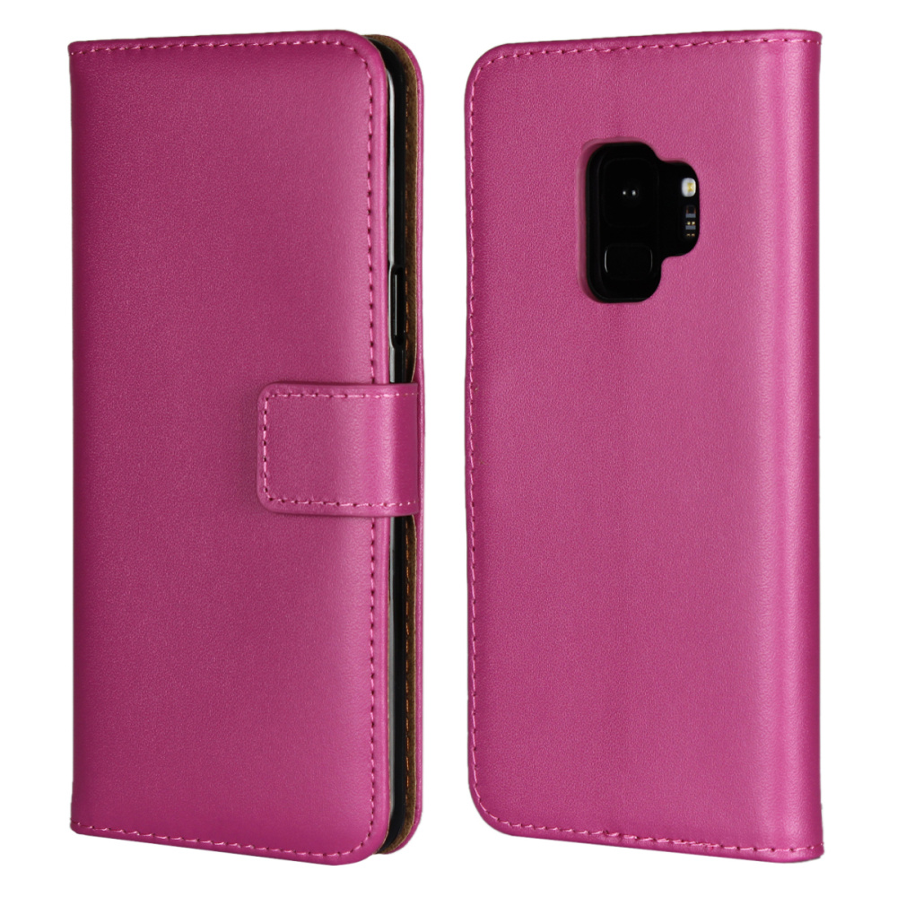  Samsung S9 Plus - Plånboksfodral I Äkta Läder - Rosa