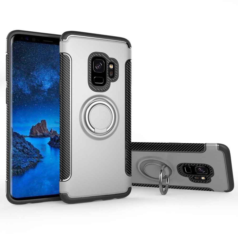  Samsung Galaxy A6 Plus - Ring Skal - Silver