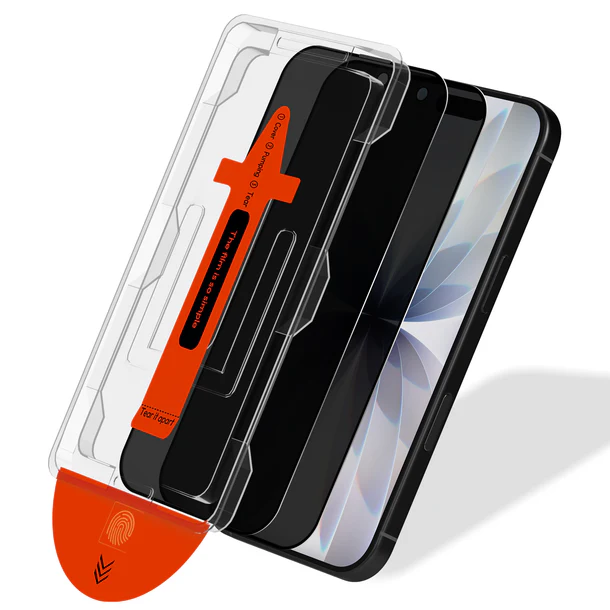  [2-PACK] iPhone 16 Plus/15 Plus Privacy Skärmskydd Härdat Glas-Med Monteringsram