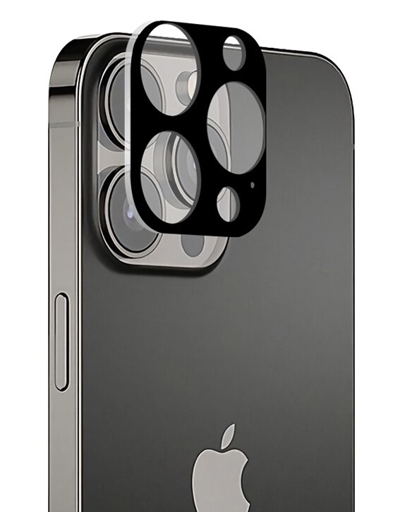  iPhone 12 Linsskydd I Härdat Glas - Svart