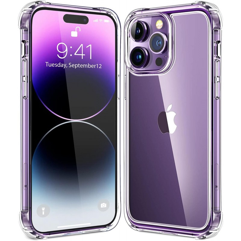 Transparent skal iPhone 15 Pro - Förstärkta hörn