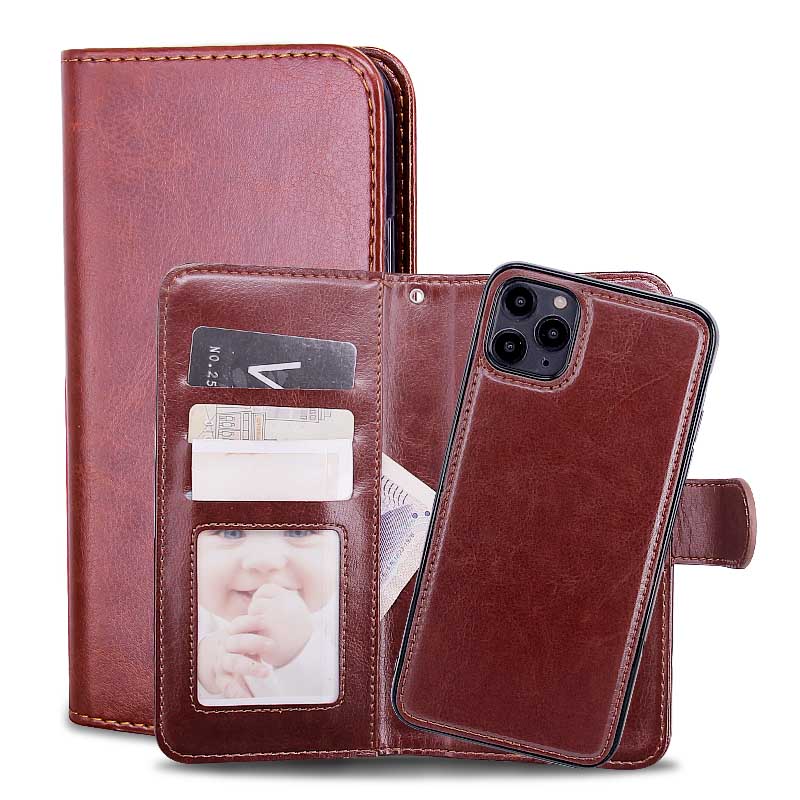  iPhone 11 Pro - Fodral / Magnet Skal 2in1 - Brun