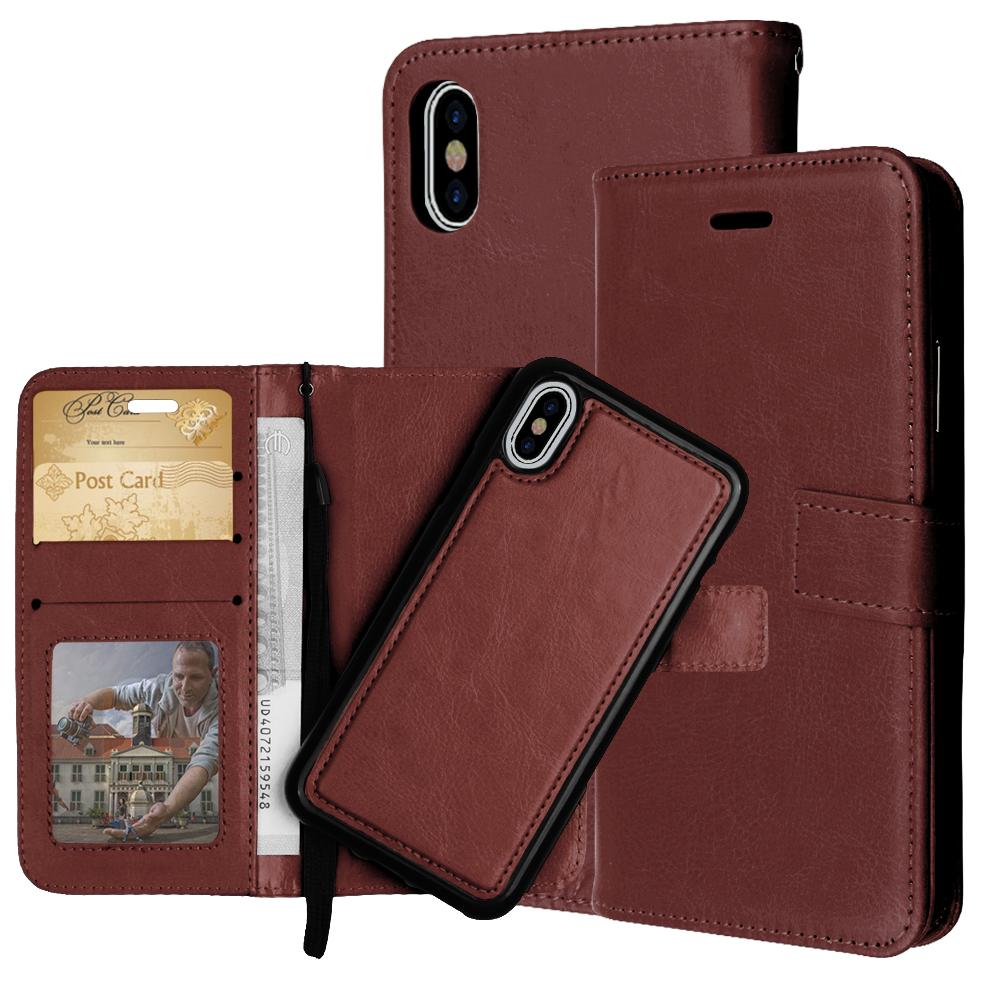 iPhone XR - Fodral / Magnet Skal 2 in 1 - Brun