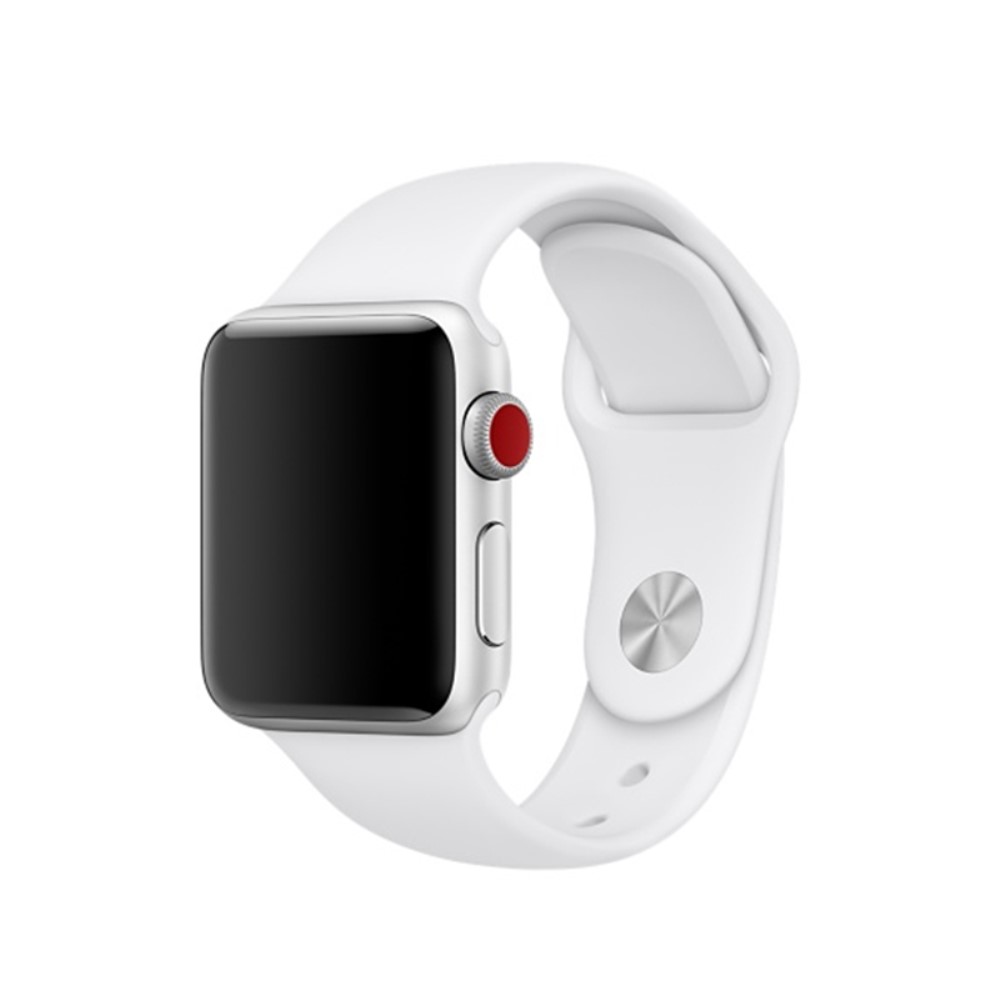  Silikon Armband Apple Watch 42/41/40/38 mm (S/M) - Vit