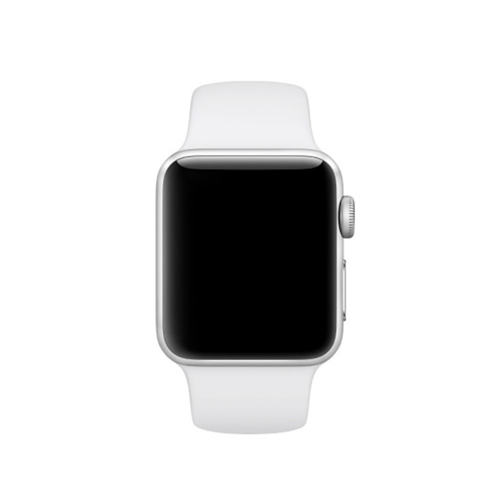  Silikon Armband Apple Watch 42/41/40/38 mm (S/M) - Vit