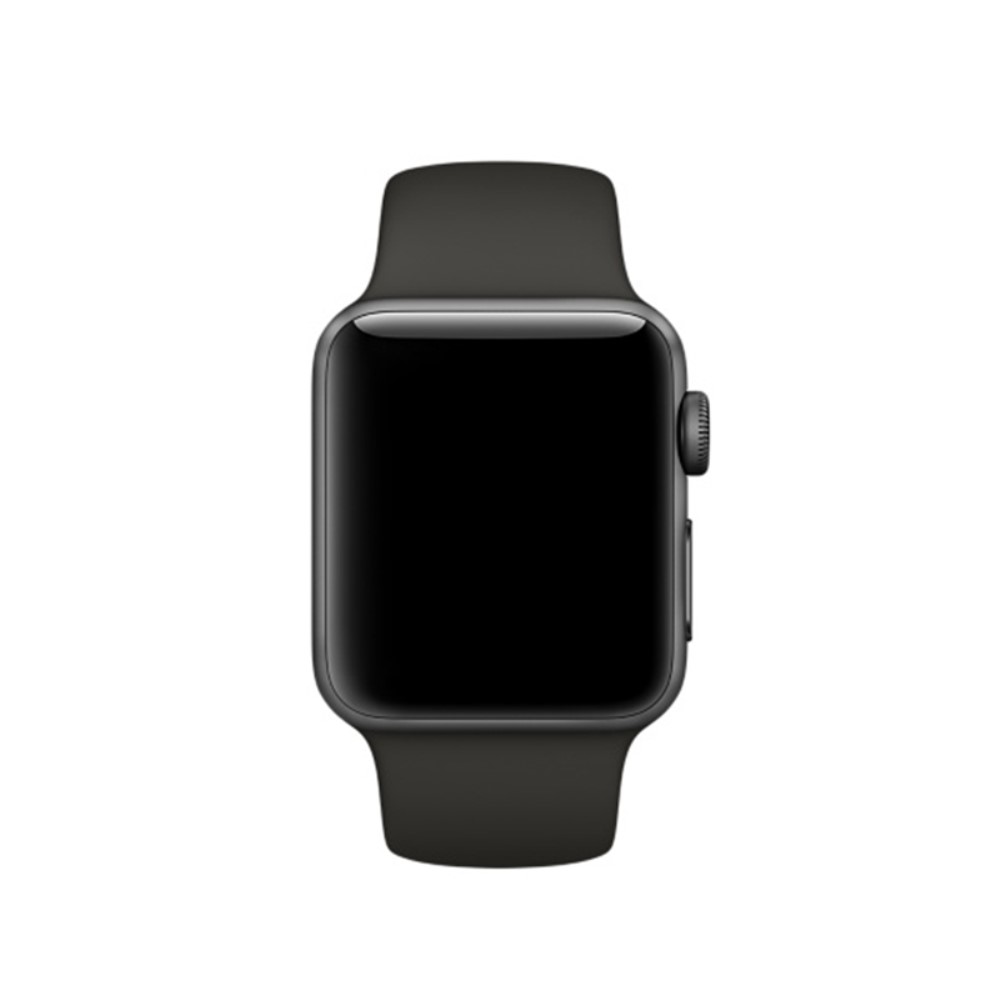 Silikon Armband Apple Watch 42/41/40/38 mm (S/M) - Mörk Grå