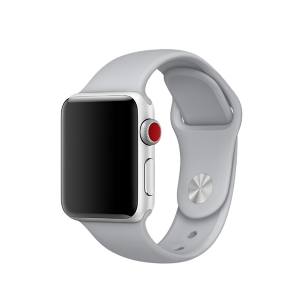  Silikon Armband Apple Watch 42/41/40/38 mm (S/M) - Grå