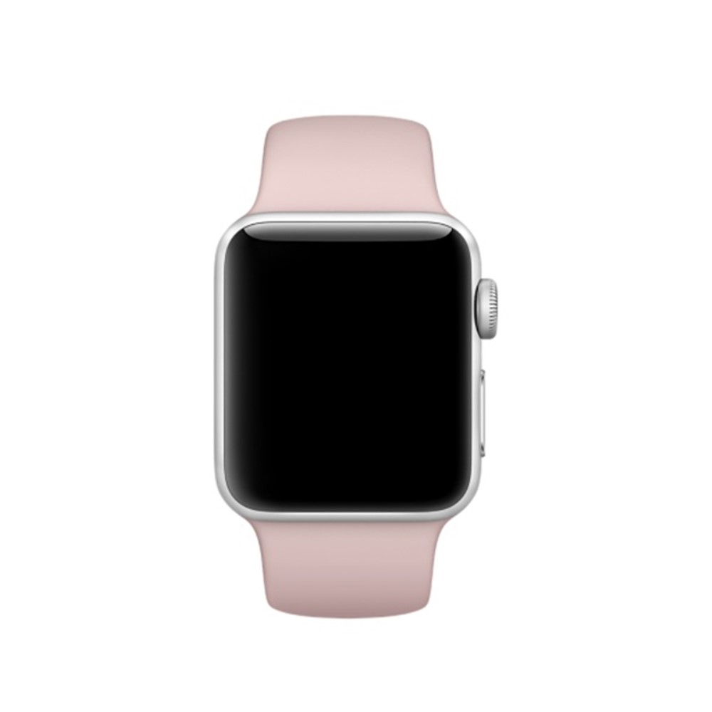  Silikon Armband Apple Watch 42/41/40/38 mm (S/M) - Ljus Rosa