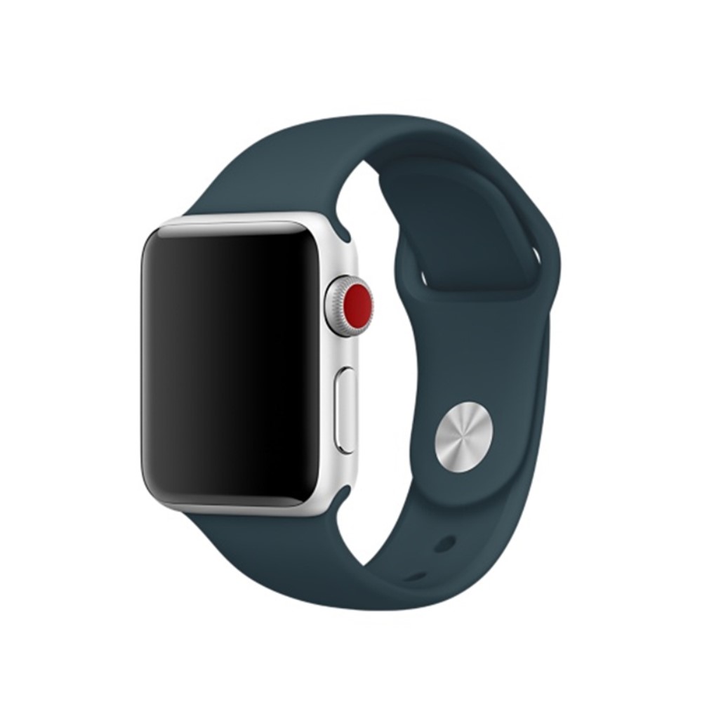  Silikon Armband Apple Watch 42/41/40/38 mm (S/M) - Mörk Grön