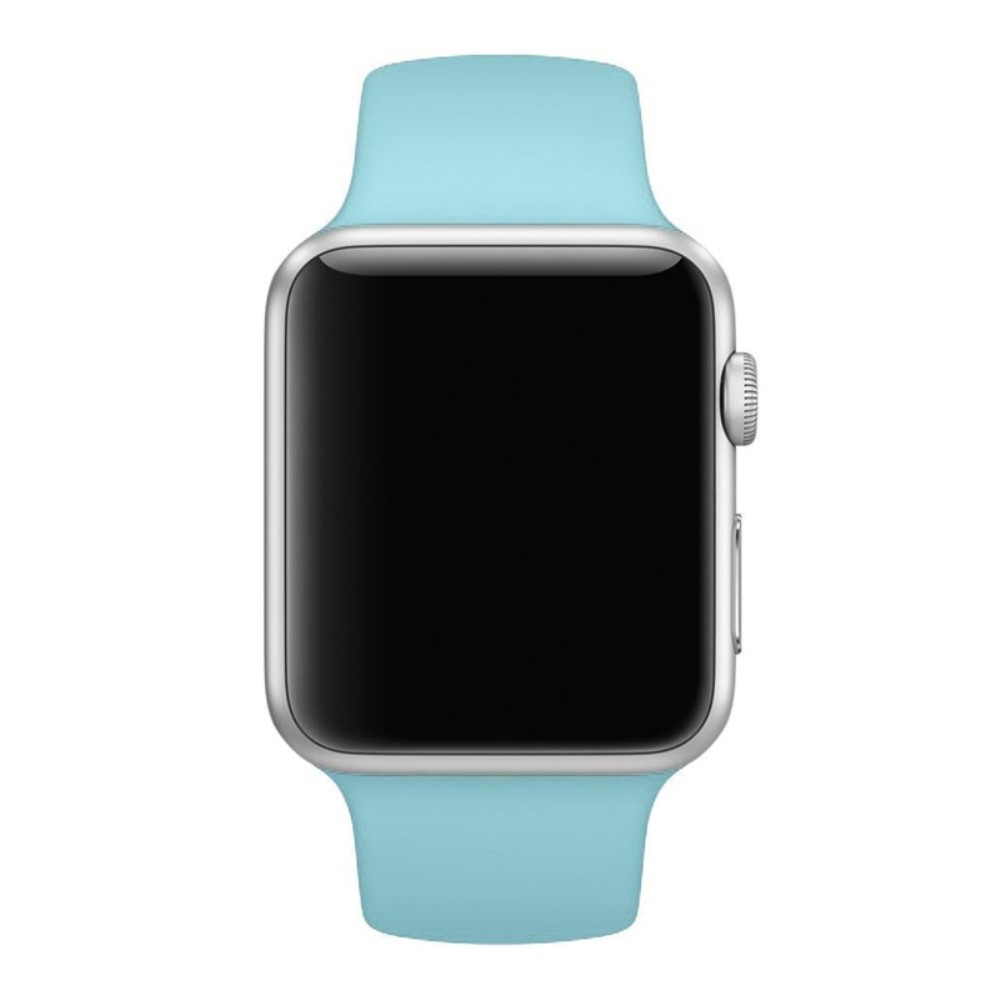  Silikon Armband Apple Watch 42/41/40/38 mm (S/M) - Cyan