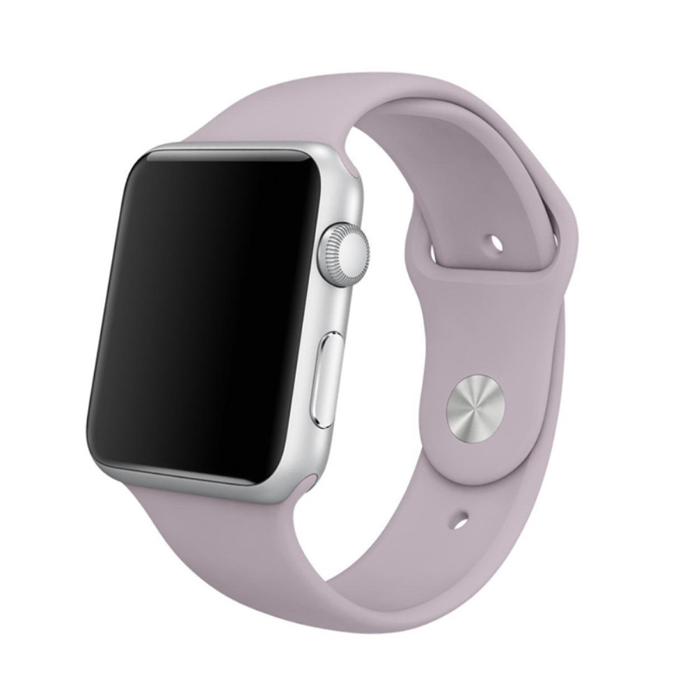  Silikon Armband Apple Watch 42/41/40/38 mm (S/M) - Ljus Lila