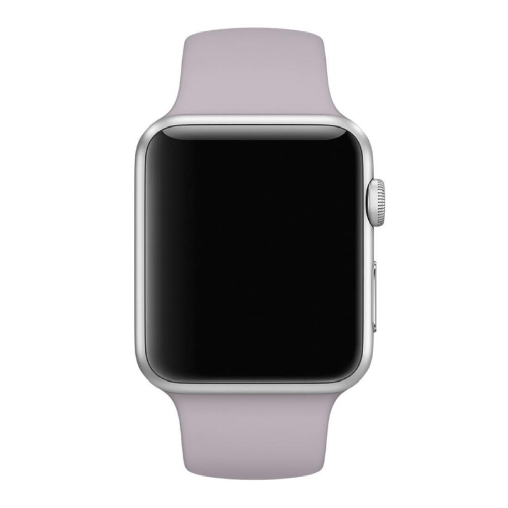  Silikon Armband Apple Watch 42/41/40/38 mm (S/M) - Ljus Lila
