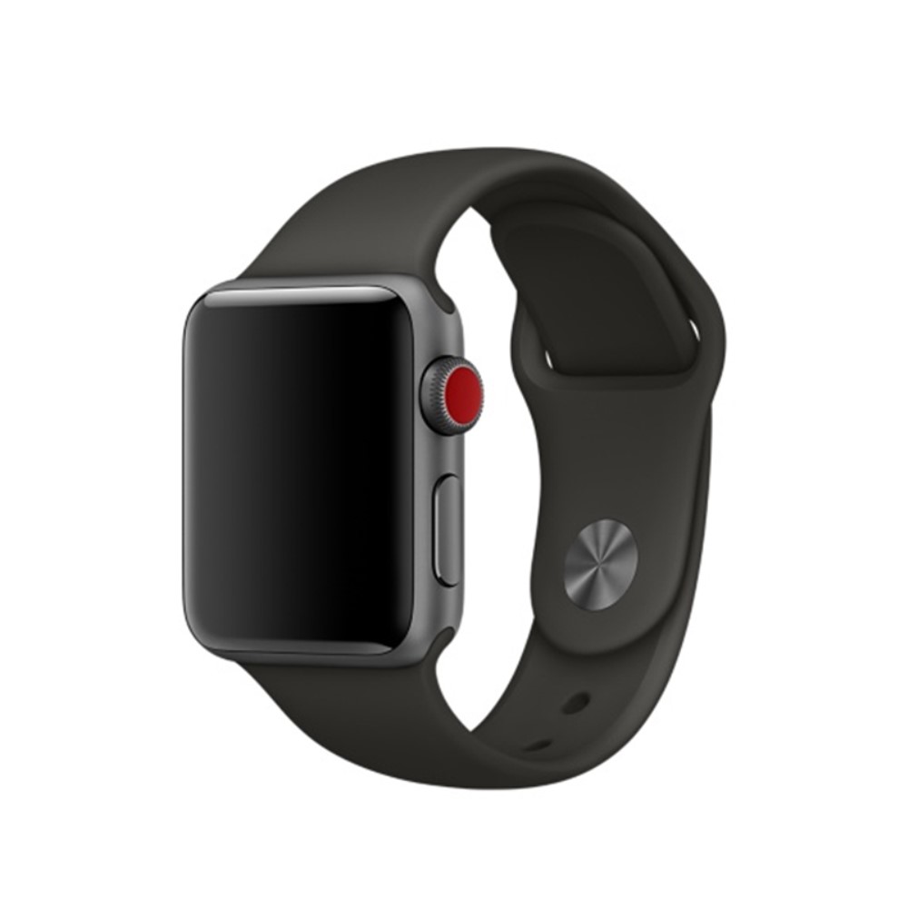  Silikon Armband Apple Watch 42/44/45/46/49 mm (S/M) Mörk Grå