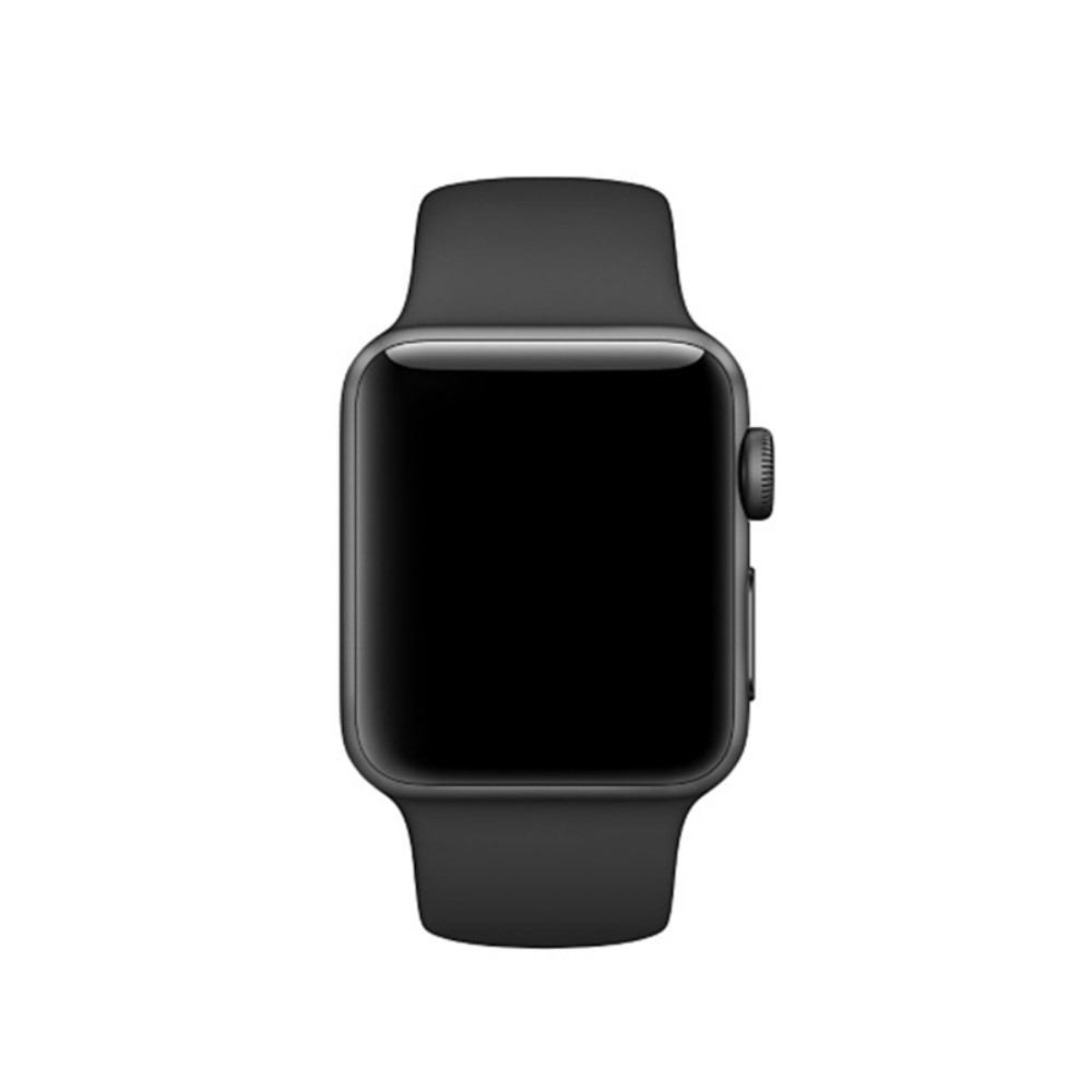  Silikon Armband Apple Watch 42/41/40/38 mm (M/L) - Svart