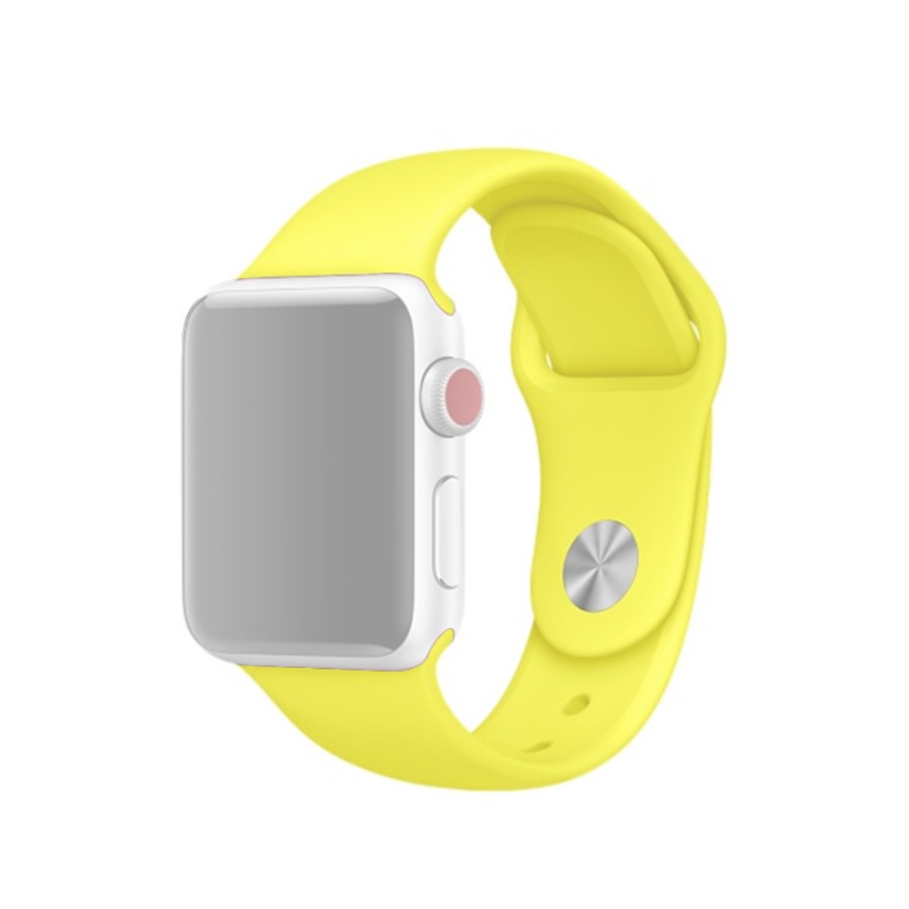  Silikon Armband Apple Watch 42/41/40/38 mm (M/L) - Gul