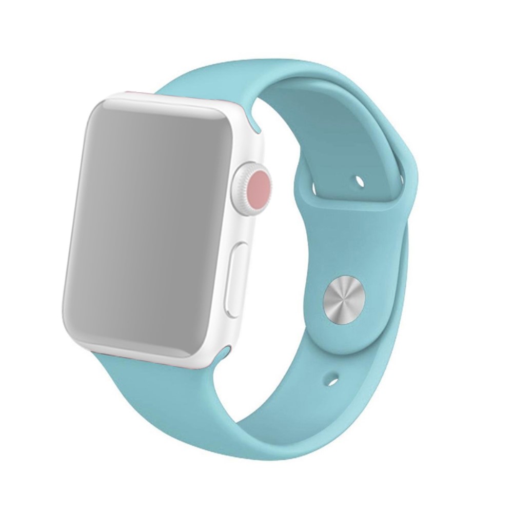  Silikon Armband Apple Watch 42/41/40/38 mm (M/L) - Cyan