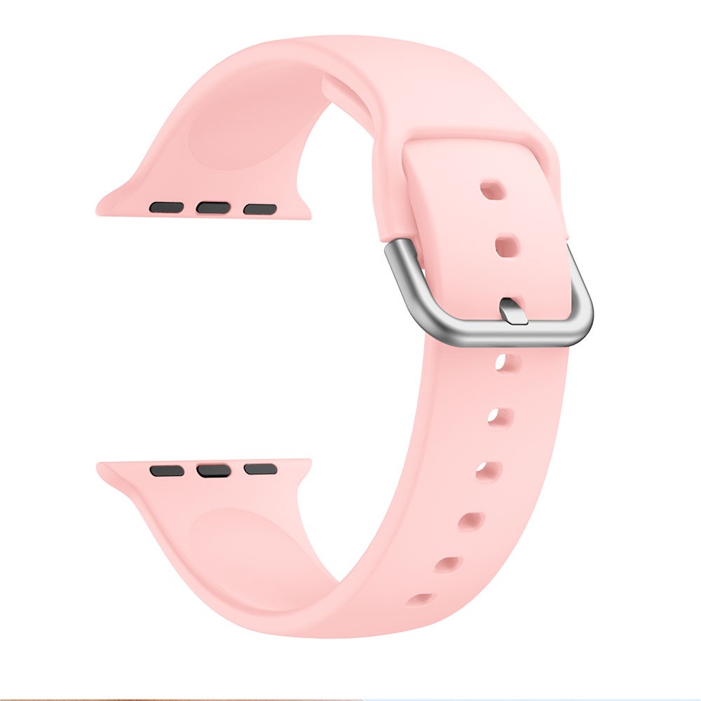  Silikon Armband Apple Watch 42/41/40/38 mm - Ljus Rosa