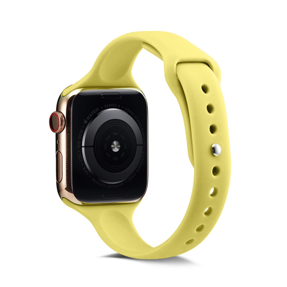  Silikon Armband Apple Watch 42/41/40/38 mm - Gul