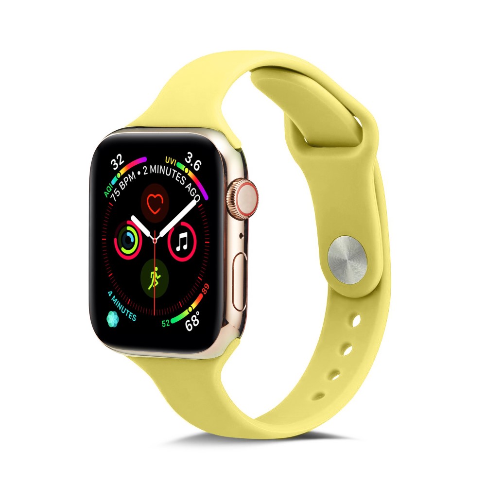  Silikon Armband Apple Watch 42/41/40/38 mm - Gul