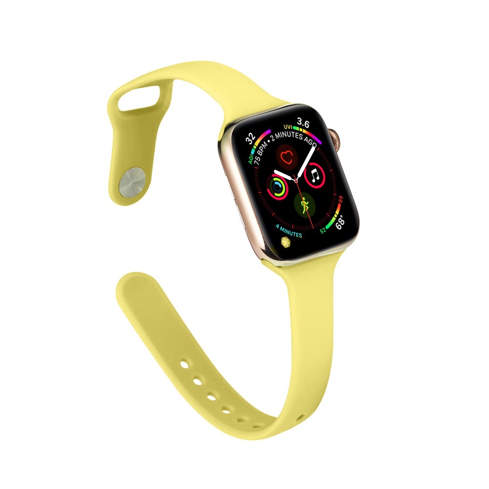  Silikon Armband Apple Watch 42/41/40/38 mm - Gul