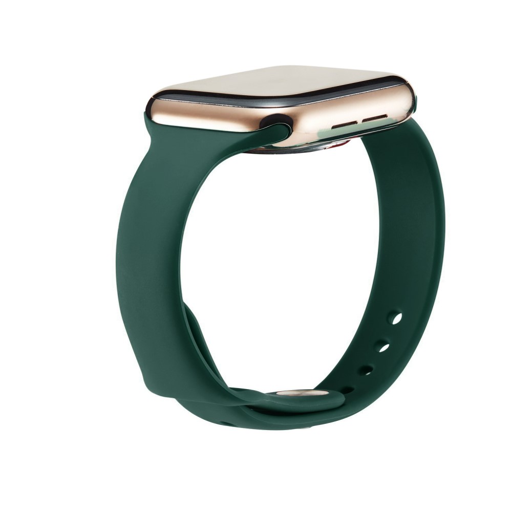  Silikon Armband Apple Watch 42/41/40/38 mm - Mörk Grön
