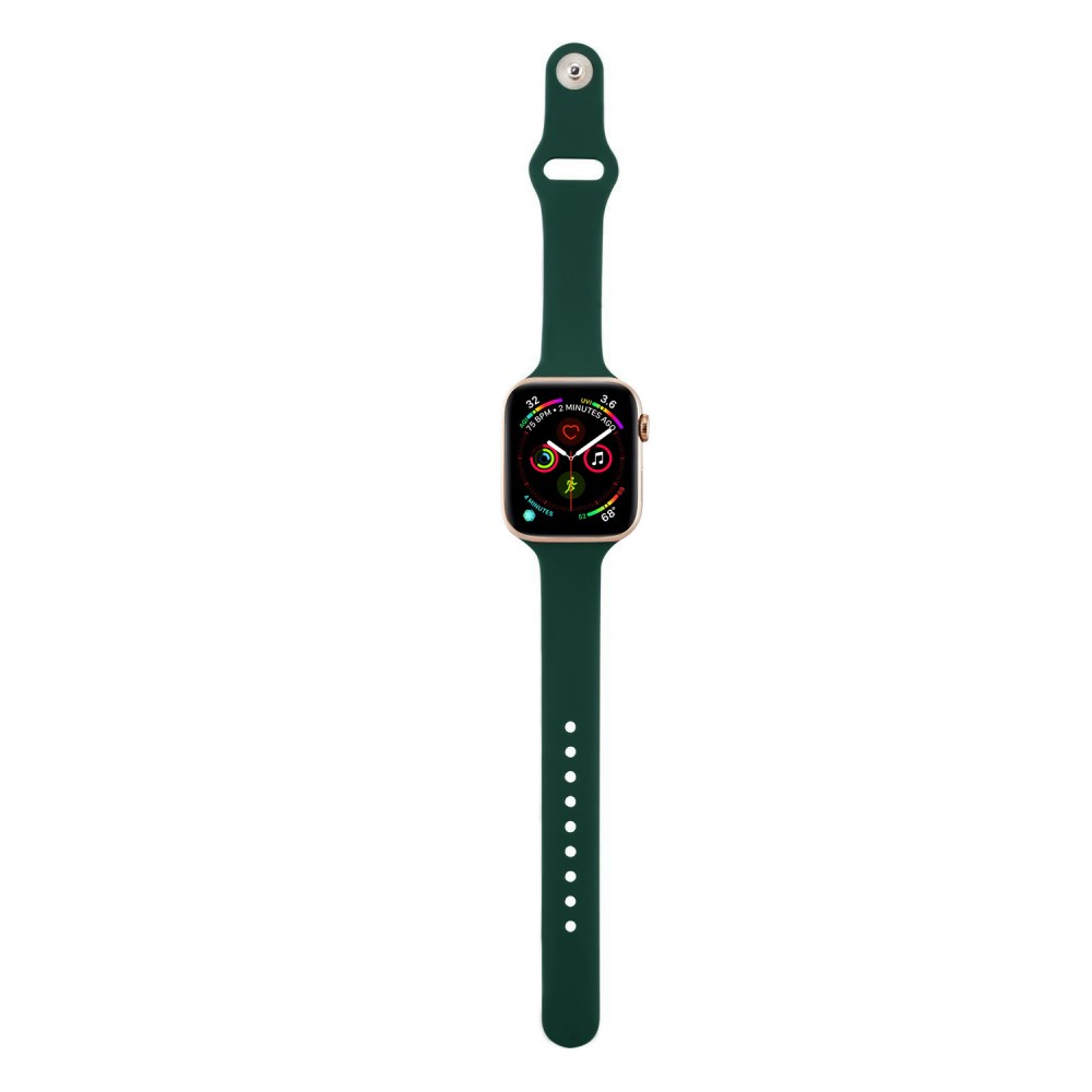  Silikon Armband Apple Watch 42/41/40/38 mm - Mörk Grön