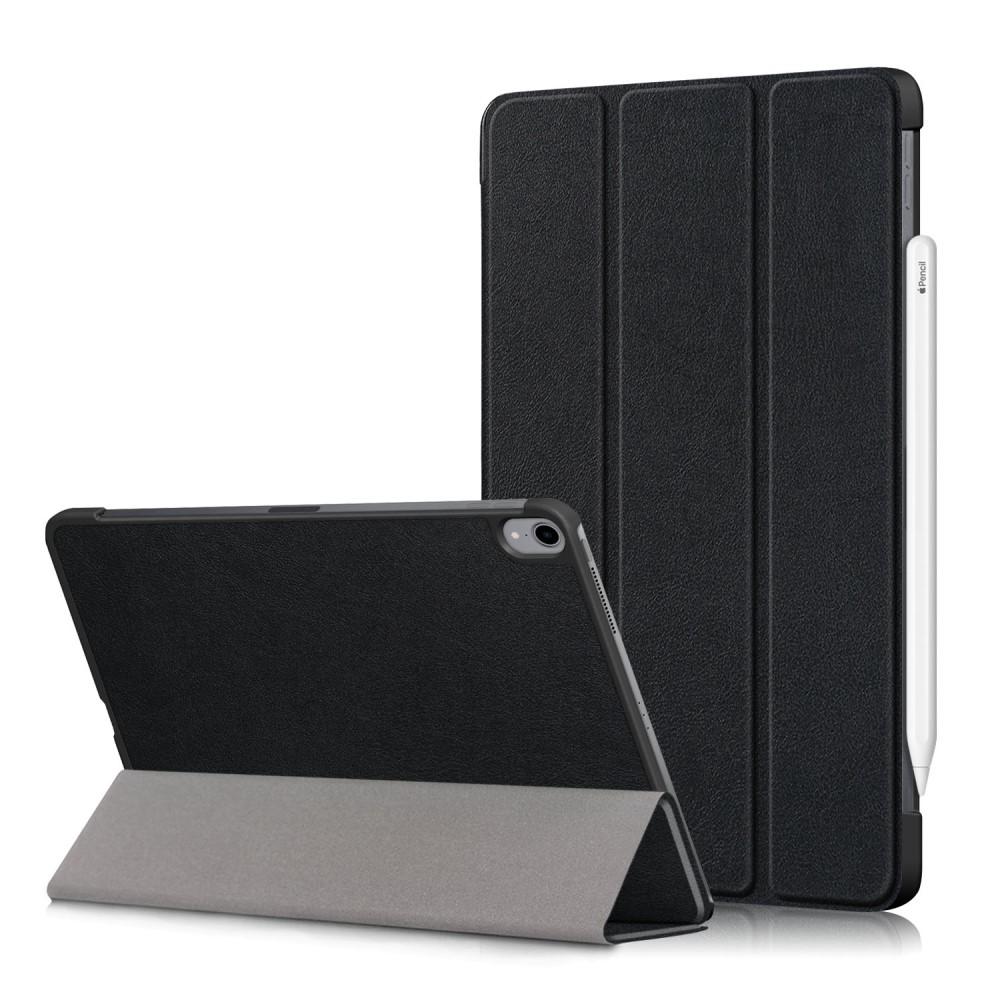  iPad Air 2026-2020 Fodral Tri-Fold Litchi Svart